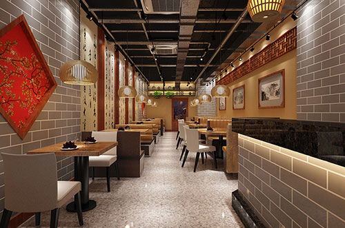 北碚传统中式餐厅餐馆装修设计效果图