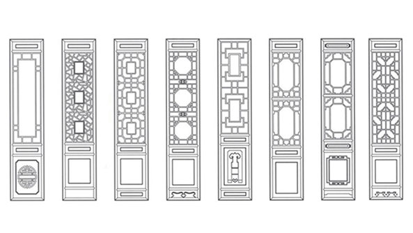 北碚喜迎门中式花格CAD设计图样式大全
