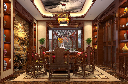 北碚温馨雅致的古典中式家庭装修设计效果图