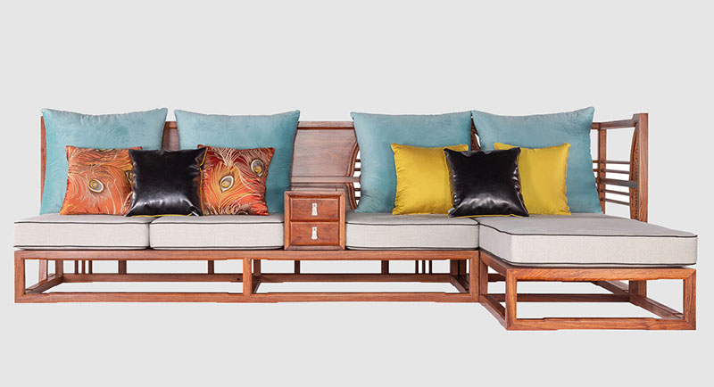北碚中式家居装修实木沙发组合家具效果图
